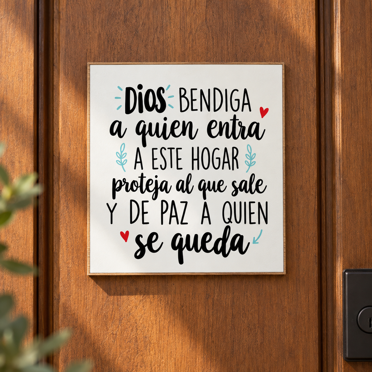 Dios bendice a quien entra